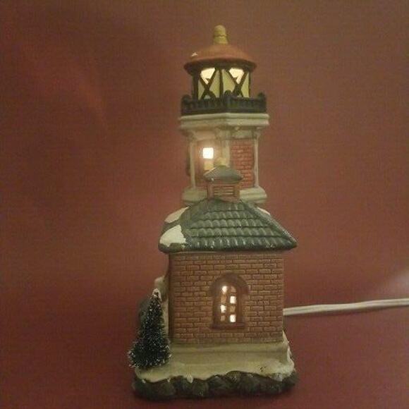 VICTORIA FALLS SERIES 5 PORCELAIN LIGHTED HOUSE CHRISTMAS VILLAGE MINIATURES - Picture 3 of 16